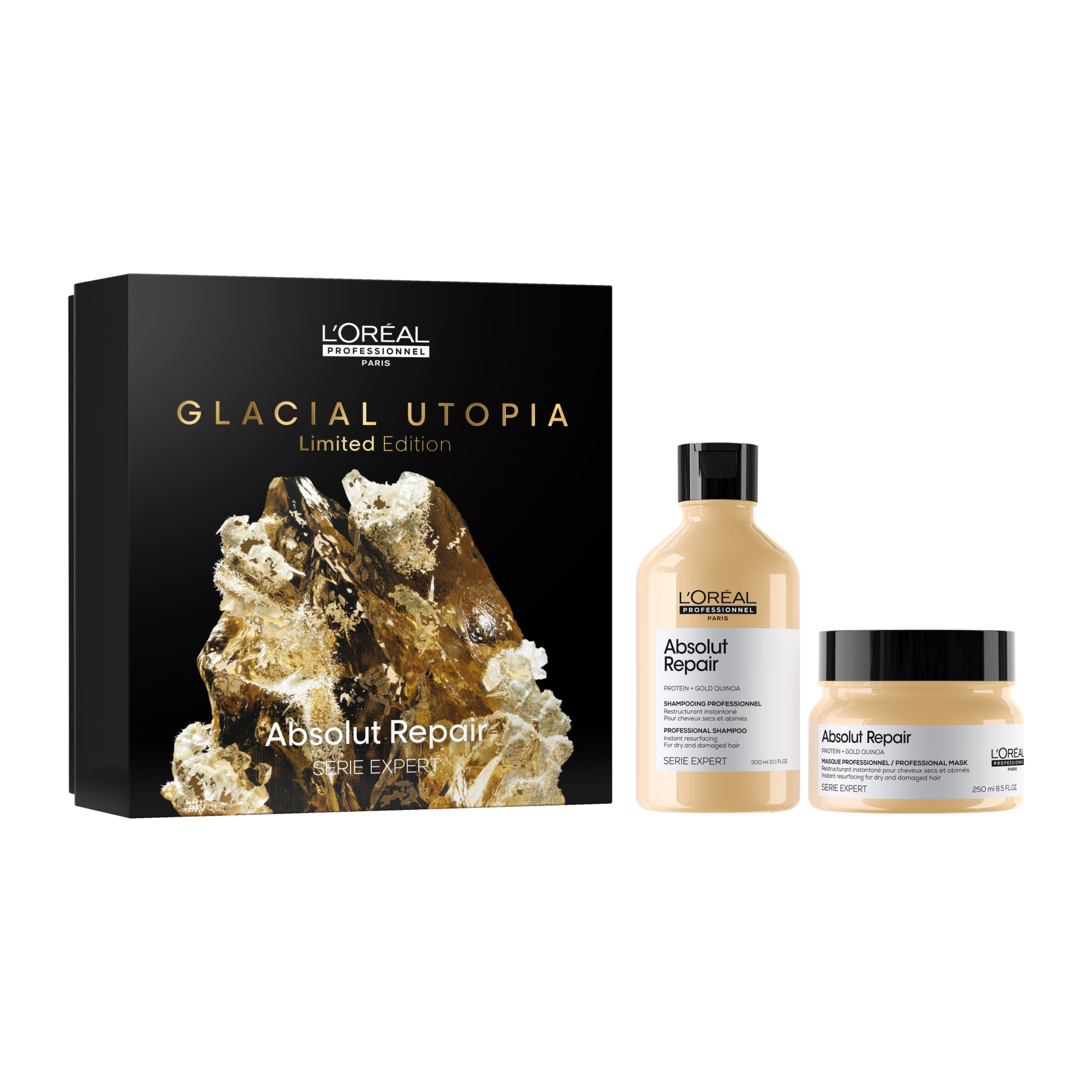 L'OREAL PROFESSIONNEL L'OREAL PROFESSIONNEL ABSOLUT REPAIR DUO GIFT SET ΓΙΑ ΕΠΑΝΟΡΘΩΣΗ & ΑΝΑΔΟΜΗΣΗ ΣΤΑ ΤΑΛΑΙΠΩΡΗΜΕΝΑ ΜΑΛΛΙΑ