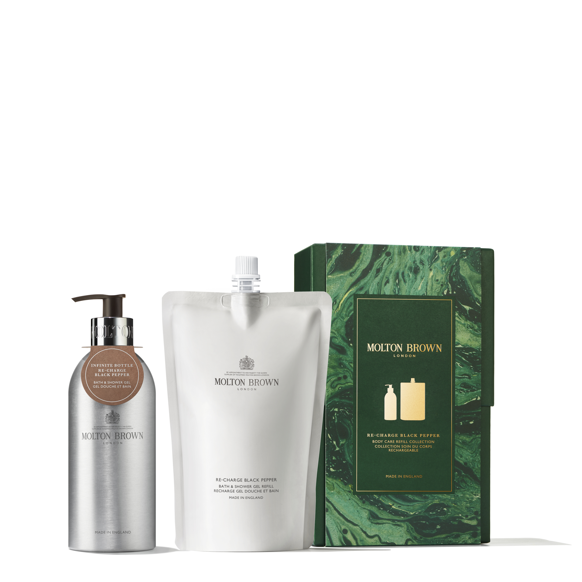 MOLTON BROWN RE-CHARGE BLACK PEPPER BODY CARE REFILL GIFT SET φωτογραφία