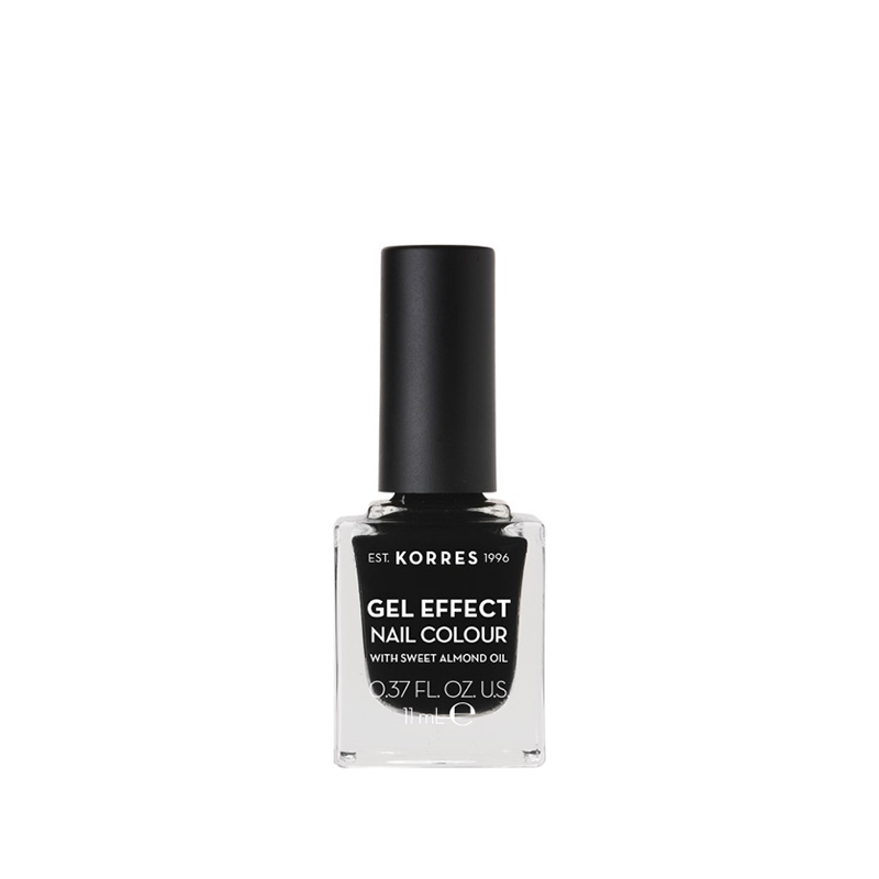 KORRES KORRES GEL EFFECT NAIL COLOUR | 11ml 100 Black