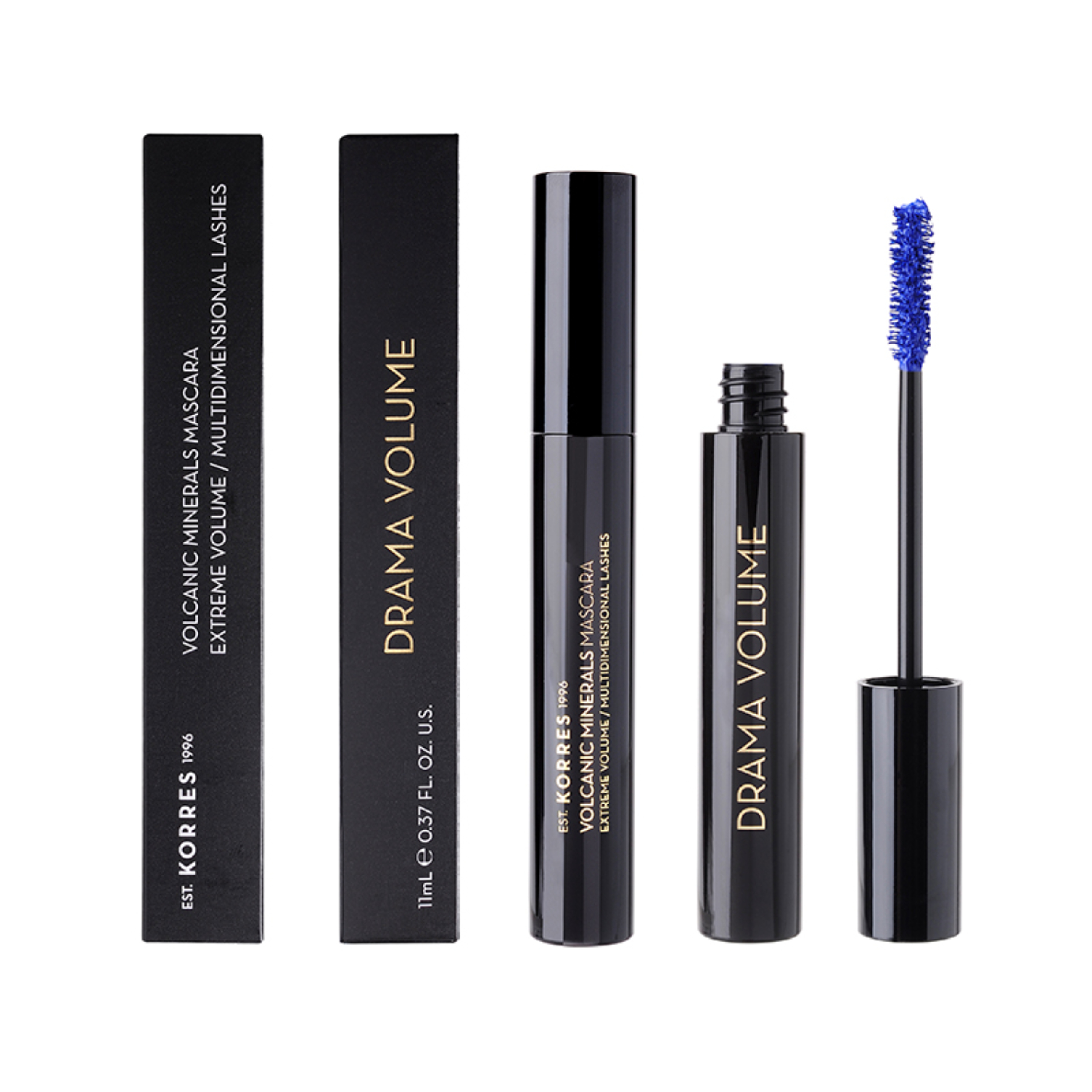 KORRES KORRES BLACK VOLCANIC MINERALS DRAMA VOLUME MASCARA | 11ml 03 BRIGHT BLUE